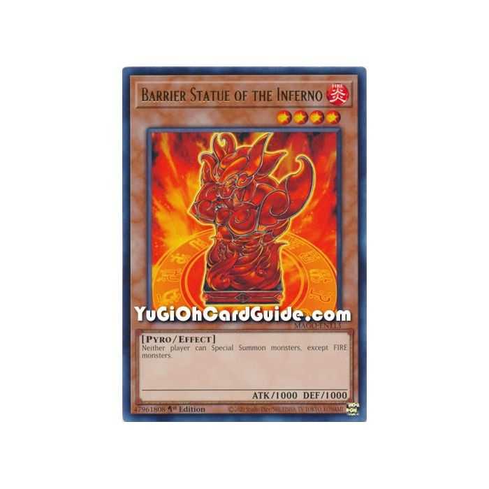 Barrier Statue of the Inferno (Rare) – Maximum Gold | Carta YUGIOH en México