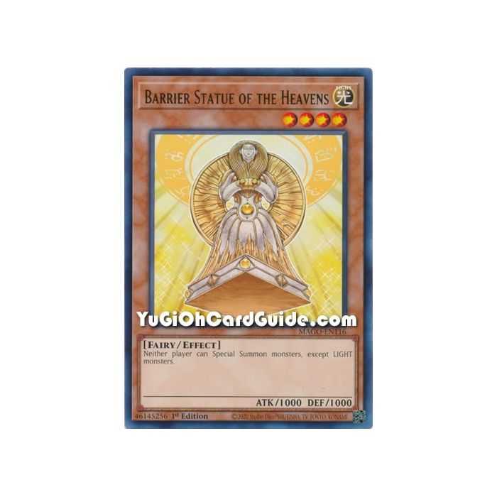 Barrier Statue of the Heavens (Rare) – Maximum Gold | Carta YUGIOH en México