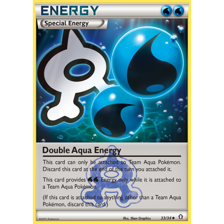 Double Aqua Energy (Reverse Holo)