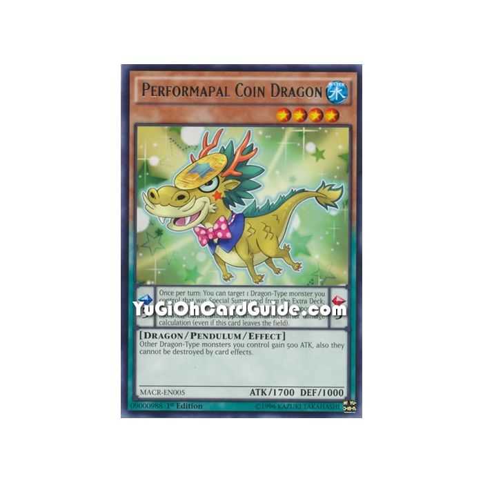 Performapal Coin Dragon (Rare) – Maximum Crisis | Carta YUGIOH en México