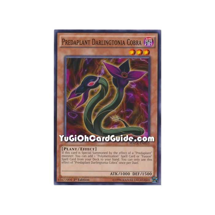 Predaplant Darlingtonia Cobra (Common) – Maximum Crisis | Carta YUGIOH en México