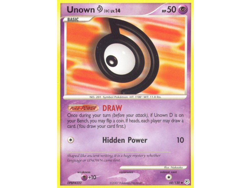 Unown [D] (Reverse Holo)