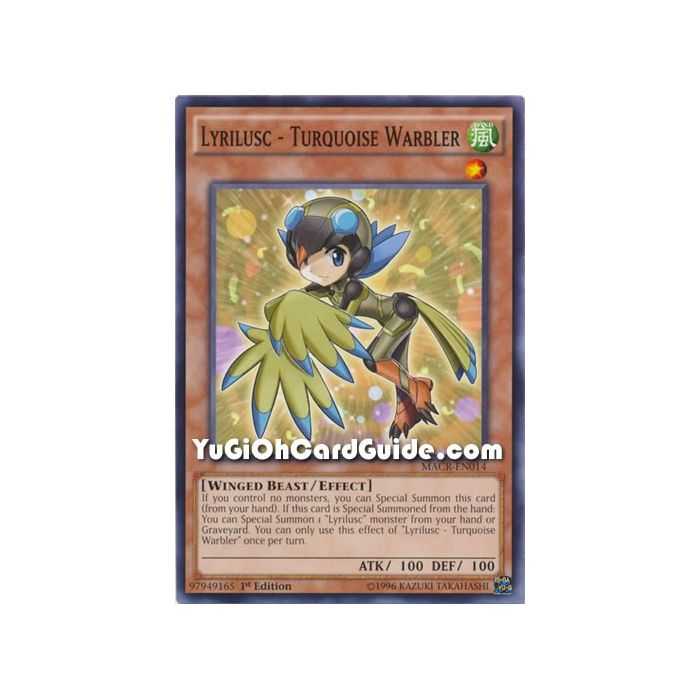 Lyrilusc - Turquoise Warbler (Common) – Maximum Crisis | Carta YUGIOH en México