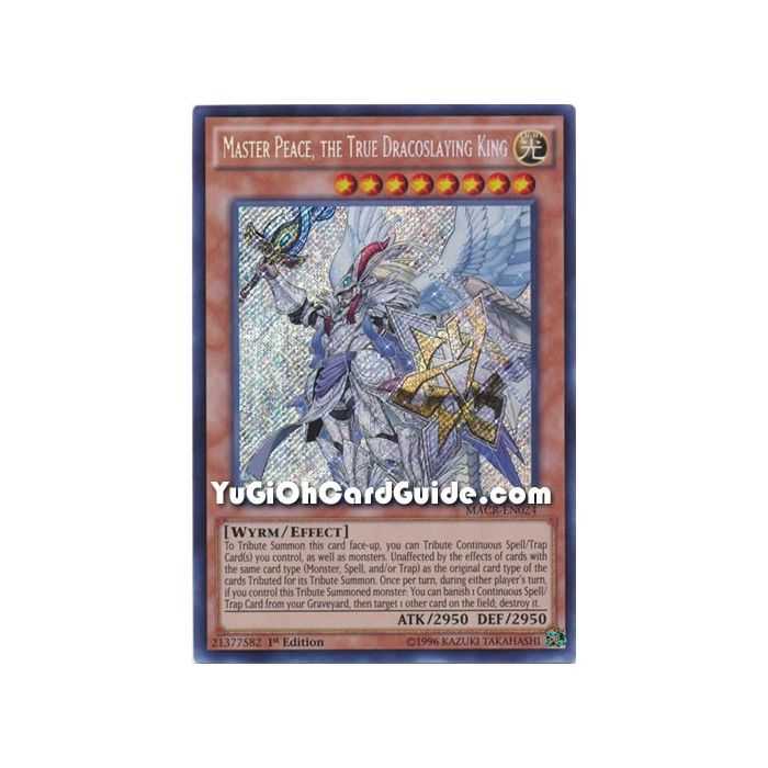 Master Peace, the True Dracoslaying King (Secret Rare) – Maximum Crisis | Carta YUGIOH en México