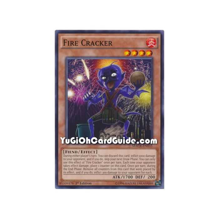 Fire Cracker (Common) – Maximum Crisis | Carta YUGIOH en México