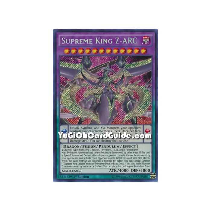 Supreme King Z-ARC (Secret Rare) – Maximum Crisis | Carta YUGIOH en México