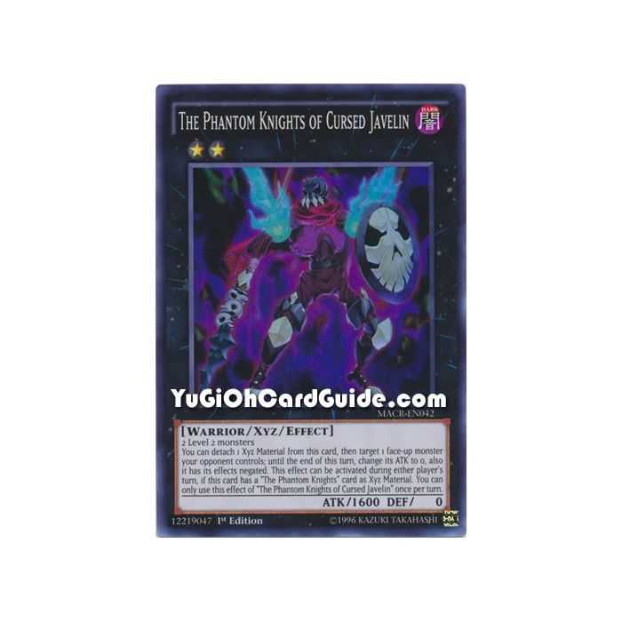 The Phantom Knights of Cursed Javelin (Super Rare) – Maximum Crisis | Carta YUGIOH en México