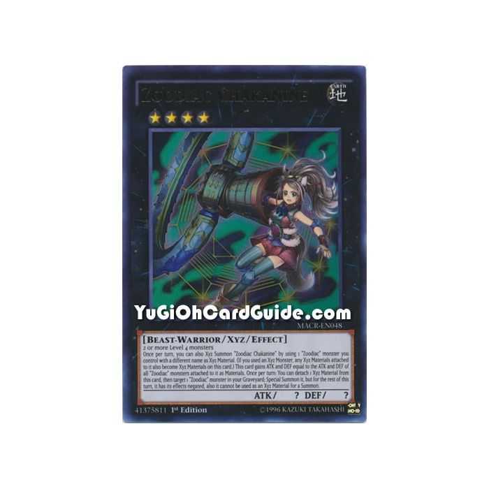 Zoodiac Chakanine (Ultra Rare) – Maximum Crisis | Carta YUGIOH en México