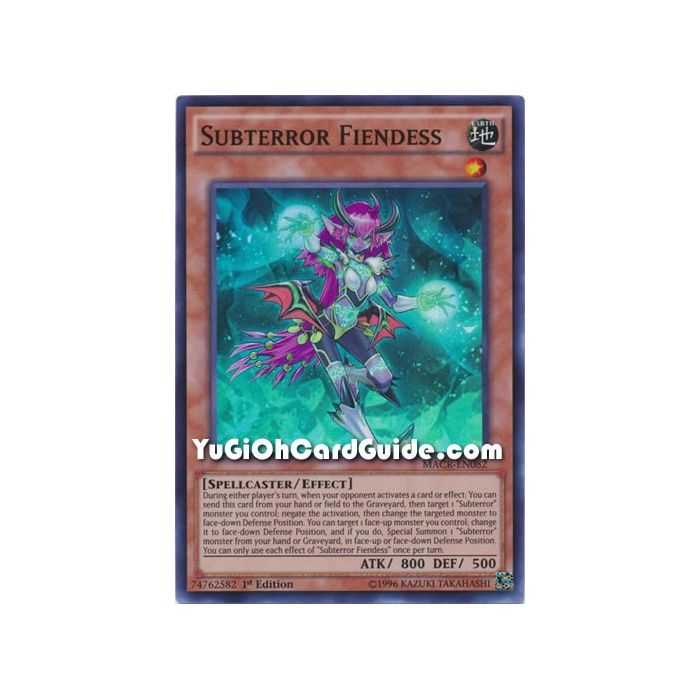 Subterror Fiendess (Super Rare) – Maximum Crisis | Carta YUGIOH en México