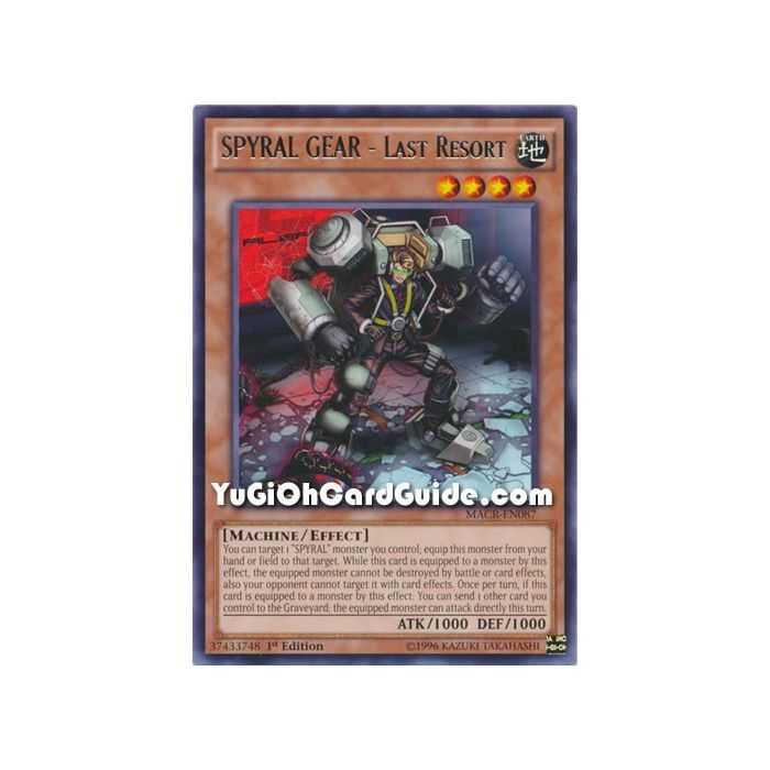 Spyral GEAR - Last Resort (Rare) – Maximum Crisis | Carta YUGIOH en México
