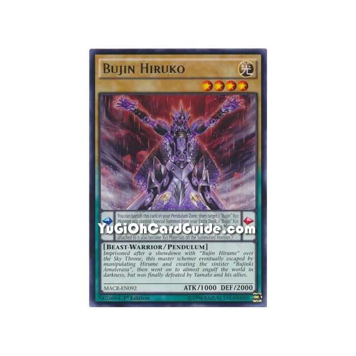 Bujin Hiruko (Rare) – Maximum Crisis | Carta YUGIOH en México