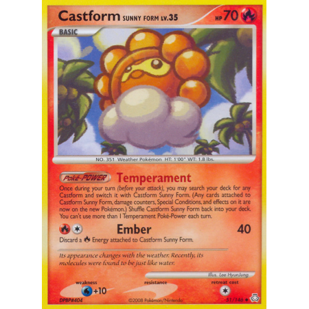 Castform Sunny Form (Reverse Holo)