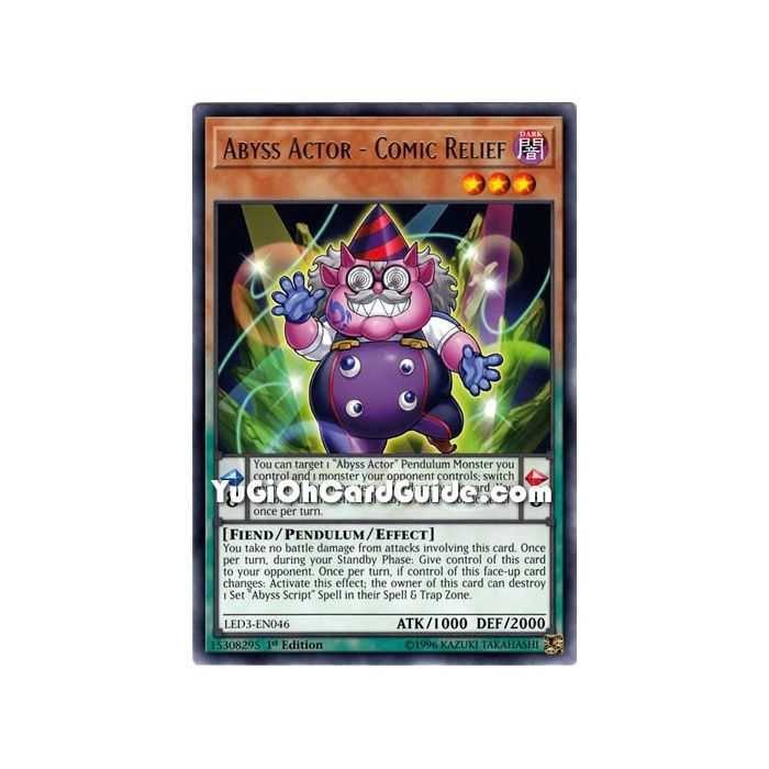 Abyss Actor - Comic Relief (Rare) – Legendary Duelist White Dragon Abyss | Carta YUGIOH en México