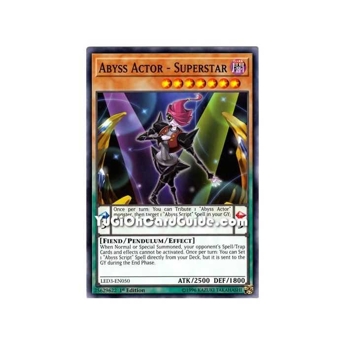 Abyss Actor - Superstar (Common) – Legendary Duelist White Dragon Abyss | Carta YUGIOH en México