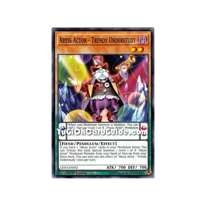 Abyss Actor - Trendy Understudy (Common) – Legendary Duelist White Dragon Abyss | Carta YUGIOH en México