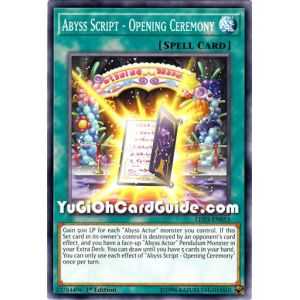 Abyss Script - Opening Ceremony (Common) – Legendary Duelist White Dragon Abyss | Carta YUGIOH en México