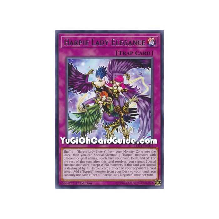 Harpie Lady Elegance (Rare) – Legendary Duelist Sisters of the Rose | Carta YUGIOH en México