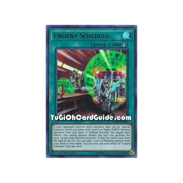 Urgent Schedule (Ultra Rare) – Legendary Duelist Sisters of the Rose | Carta YUGIOH en México