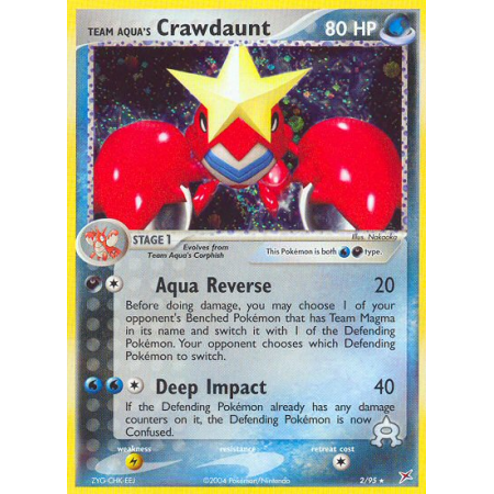 Team Aqua's Crawdaunt (Reverse Holo)