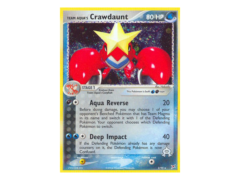Team Aqua's Crawdaunt (Reverse Holo)