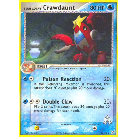 Team Aqua's Crawdaunt (Reverse Holo)