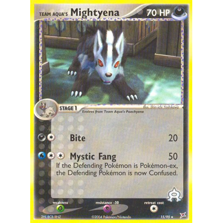 Team Aqua's Mightyena (Reverse Holo)