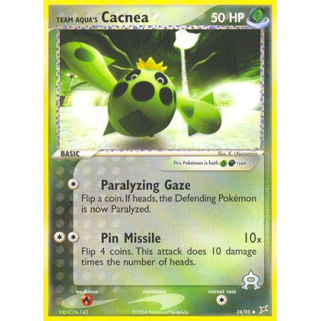Team Aqua's Cacnea (Reverse Holo)