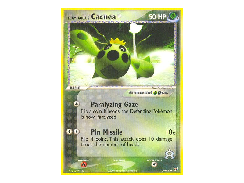 Team Aqua's Cacnea (Reverse Holo)