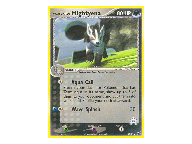 Team Aqua's Mightyena (Reverse Holo)