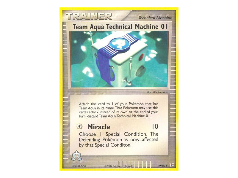 Team Aqua Technical Machine 01 (Reverse Holo)