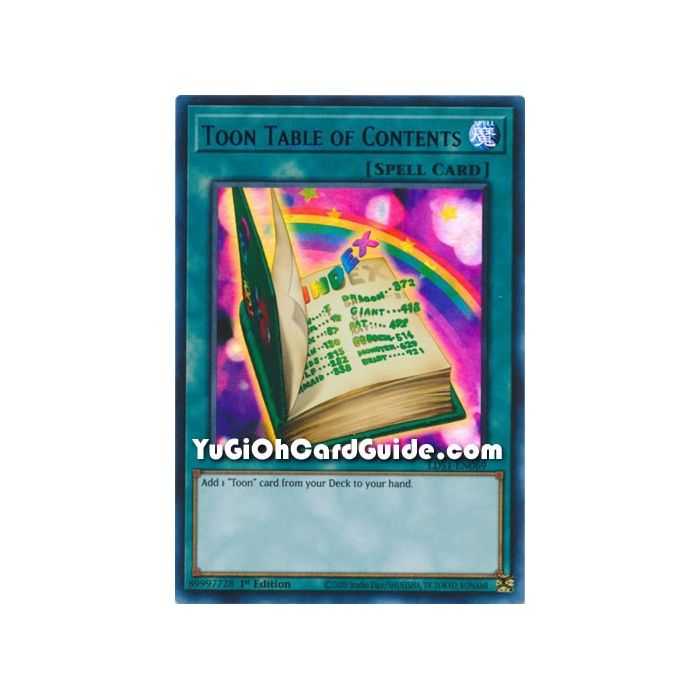 Toon Table of Contents (Ultra Rare) – Legendary Duelist Season 1 | Carta YUGIOH en México