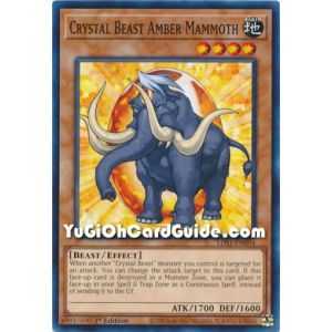 Crystal Beast Amber Mammoth (Common) – Legendary Duelist Season 1 | Carta YUGIOH en México
