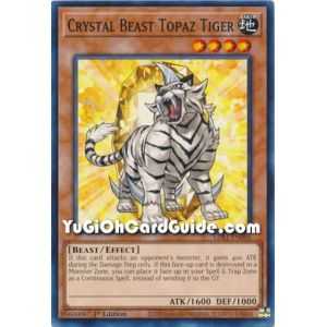 Crystal Beast Topaz Tiger (Common) – Legendary Duelist Season 1 | Carta YUGIOH en México