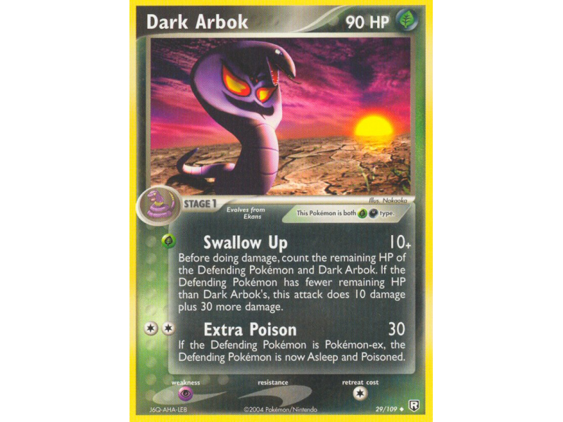Dark Arbok (Reverse Holo)