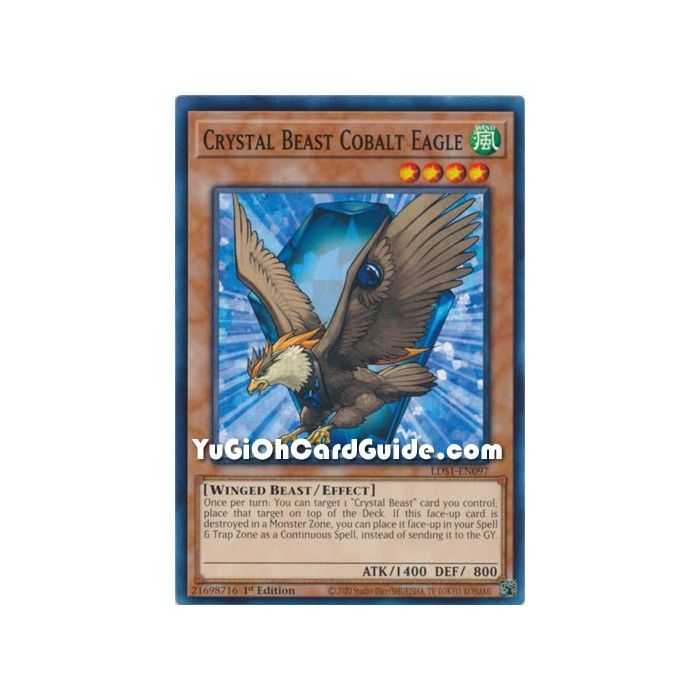 Crystal Beast Cobalt Eagle (Common) – Legendary Duelist Season 1 | Carta YUGIOH en México