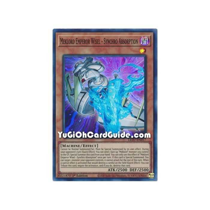 Meklord Emperor Wisel - Synchro Absorption (Super Rare) – Legendary Duelist Rage of Ra | Carta YUGIOH en México