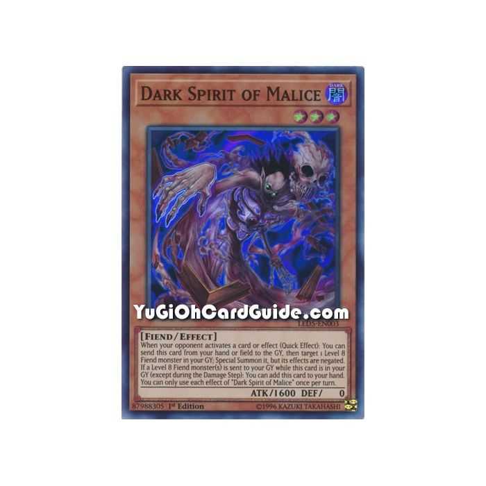 Dark Spirit of Malice (Super Rare) – Legendary Duelist Immortal Destiny | Carta YUGIOH en México