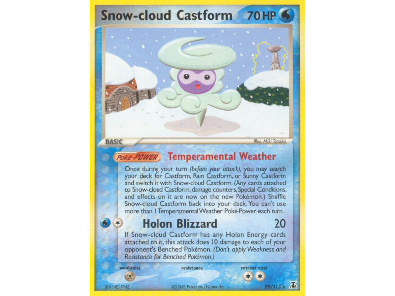 Snow-cloud Castform (Reverse Holo)