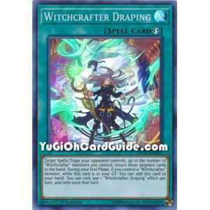 Witchcrafter Draping (Super Rare) – Infinity Chaser | Carta YUGIOH en México