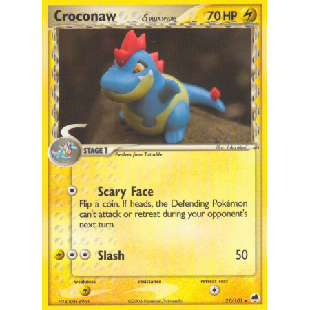 Croconaw δ (Reverse Holo)