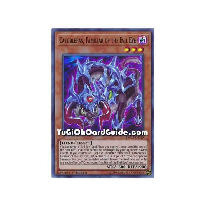 Catoblepas Familiar of the Evil Eye (Super Rare) – Infinity Chaser | Carta YUGIOH en México