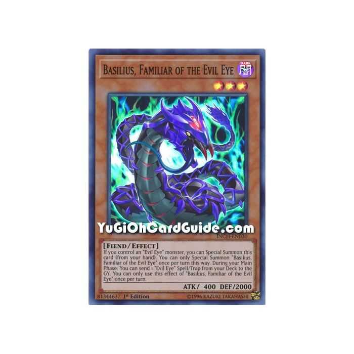 Basilius, Familiar  of the Evil Eye (Super Rare) – Infinity Chaser | Carta YUGIOH en México