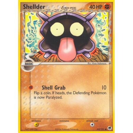 Shellder δ (Reverse Holo)