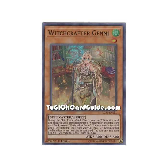 Witchcrafter Genni (Super Rare) – Ignition Assault | Carta YUGIOH en México