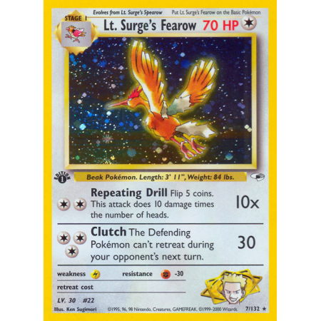 Lt. Surge's Fearow (Holo)