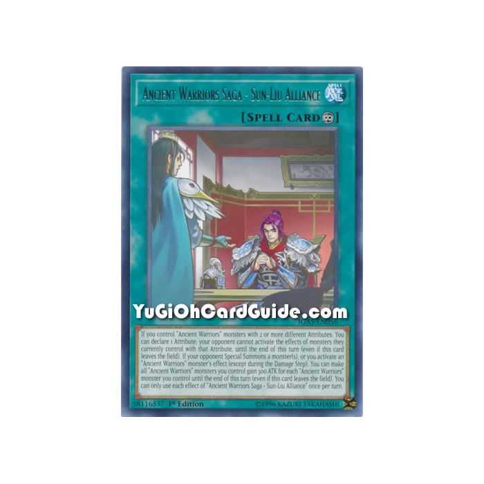 Ancient Warriors Saga - Sun-Liu Alliance (Rare) – Ignition Assault | Carta YUGIOH en México