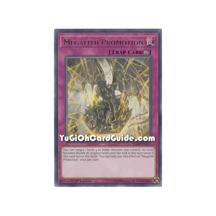 Megalith Promotion (Rare) – Ignition Assault | Carta YUGIOH en México