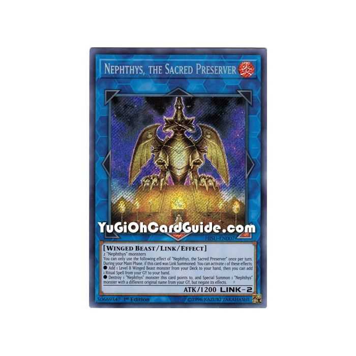 Nephthys, the Sacred Preserver (Secret Rare) – Hidden Summoners | Carta YUGIOH en México