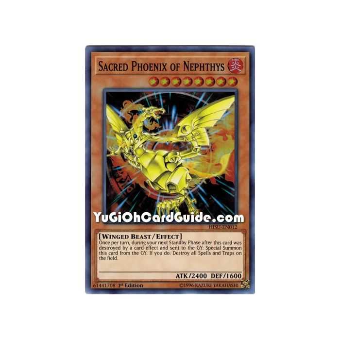 Sacred  Phoenix of Nephthys (Super Rare) – Hidden Summoners | Carta YUGIOH en México