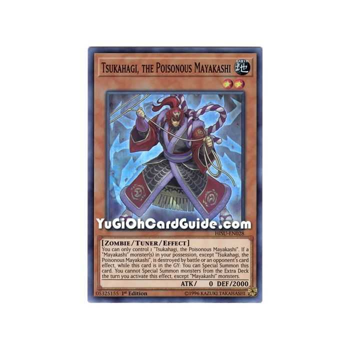 Tsukahagi, the Poisonous Mayakashi (Super Rare) – Hidden Summoners | Carta YUGIOH en México